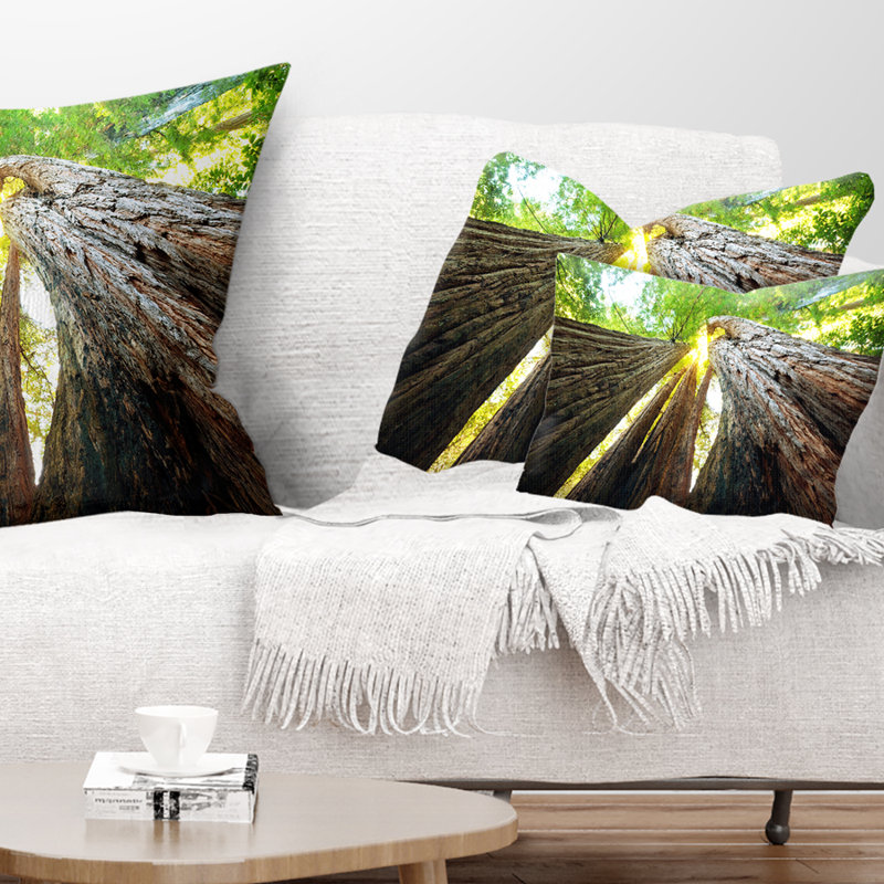 Sequoia Tree - Landscape Printed Throw Pillow