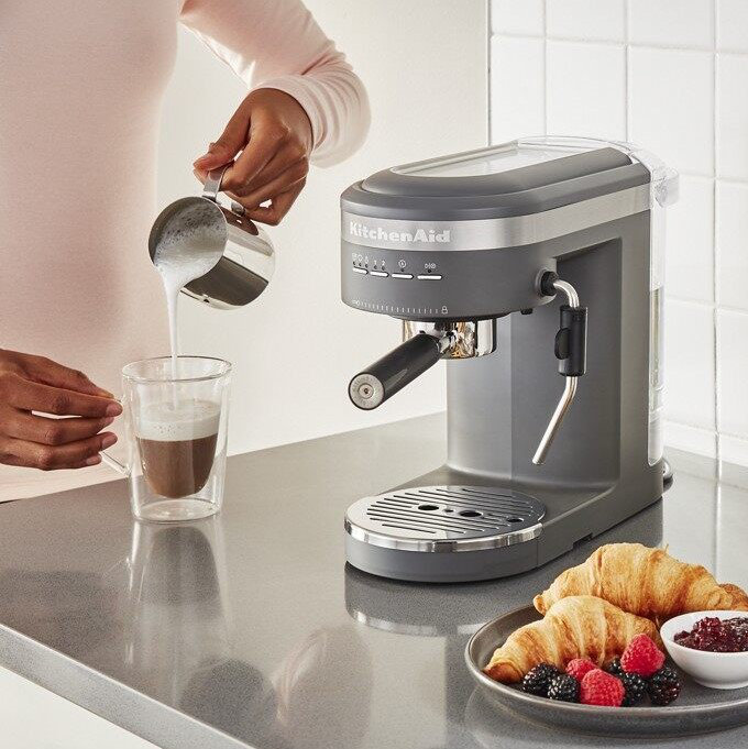 KitchenAid® Semi-Automatic Espresso Machine, Matte Charcoal Gray