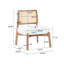 2 chaises longues beiges avec dossier tissé élégant et structure en bois pour la maison