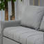 Canapé-lit ajustable à dossier réglable, tissu en velours, 2 poches latérales et coussins, gris pour le salon, chalet en chalet