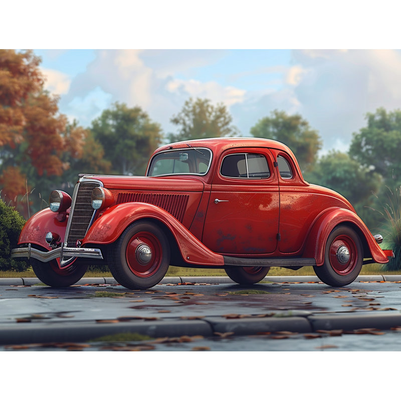 Classic Car Transportation Machine Printed Throw Blanket, 60" W x 80" L
