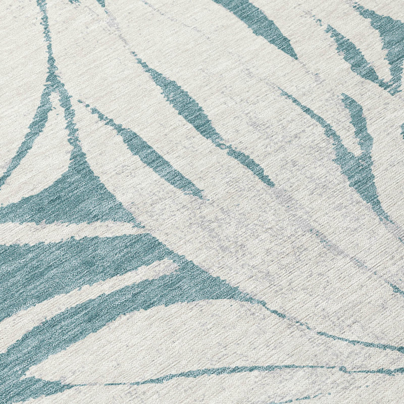 Machine Washable Indoor/Outdoor Oliveras ACN2263 Floral Rug, Rectangle 8' x 10'