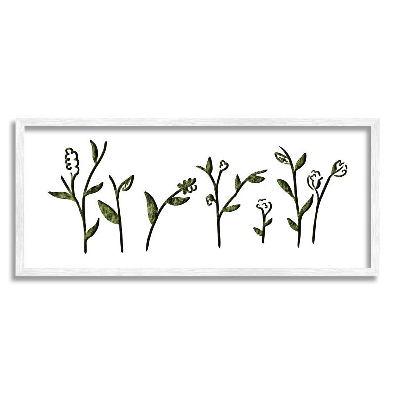 «Spring Bloom Abstract Florals Over Grass», surdimensionnée, encadrée, estampe numérique par Daphne Polselli