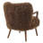 Zerra Faux Shearling Accent Armchair In Brown-712407430