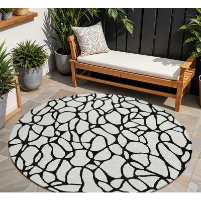 Tapis rond ivoire 8 po