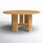 Santo Oak Round Solid Wood Base Dining Table
