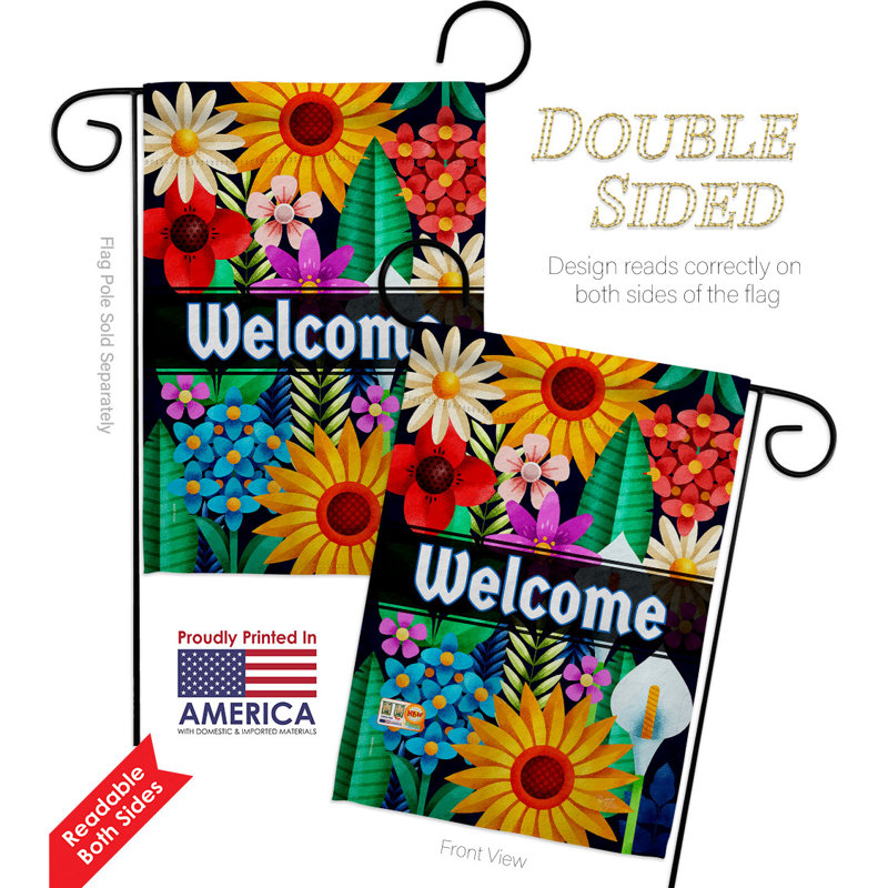 Drapeau de jardin en polyester / mélange 13 po x 18,5 po