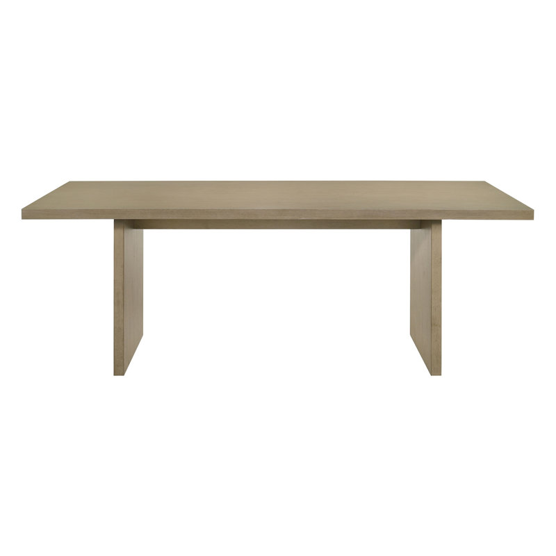 Oakridge Natural Oak Dining Table with Panel Legs, 82-Inch Rectangular Wood Table for 6, Transitional Style