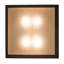 Plafonnier encastré carré simple 23 po 4 lumières Brookham
