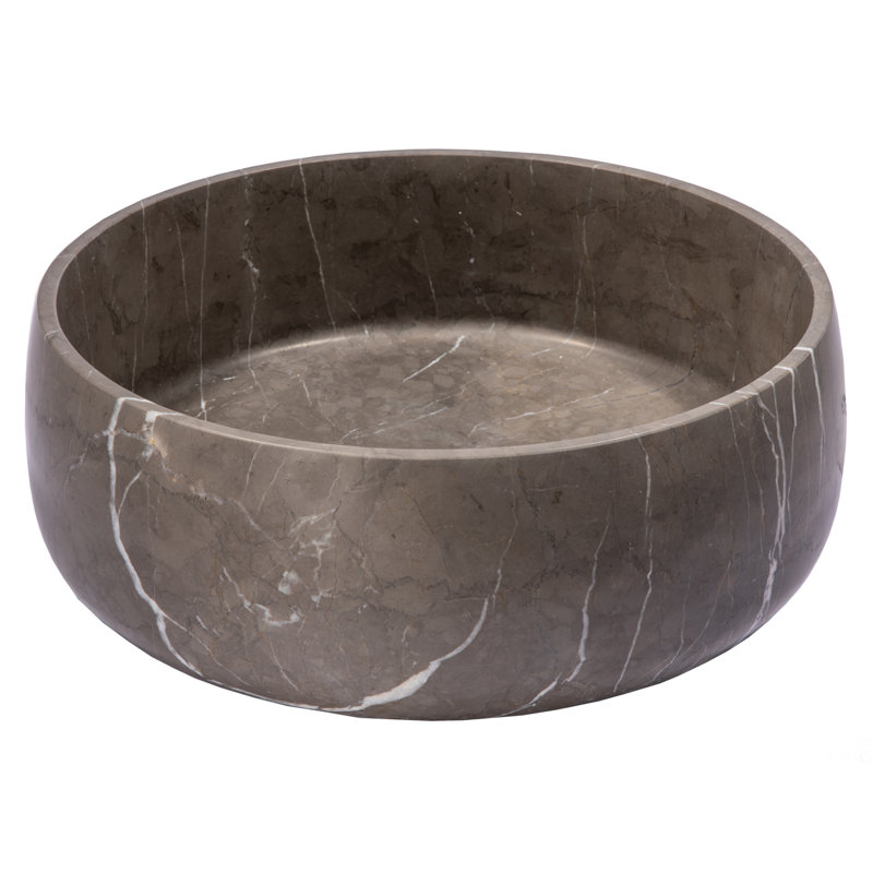 Lavabo de salle de bain vasque circulaire, gris