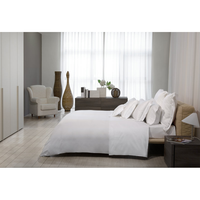 Nuvola Sateen Pillow Case, Ivory, Standard Pillowcase