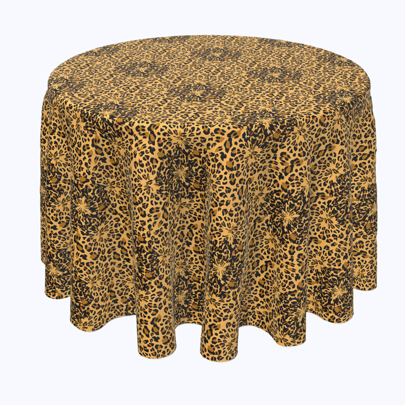 Worceer Animal Print Round Tablecloth, 90" x 90"