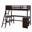 Lit mezzanine simple avec tablettes et bureau-850705731