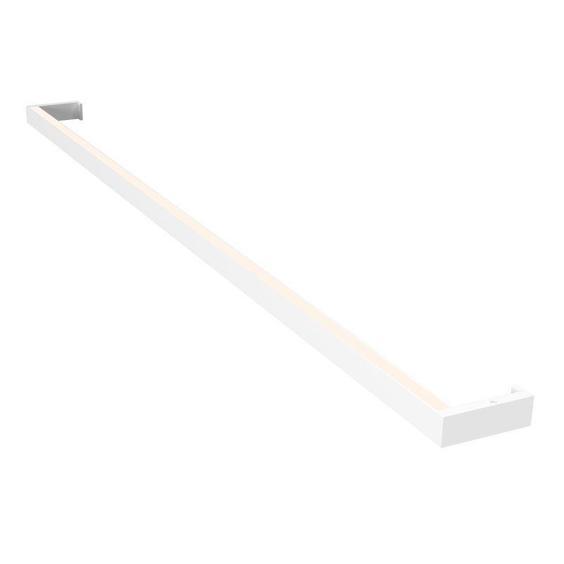 Sleek Satin White 48" Dimmable LED Bath Bar Sconce