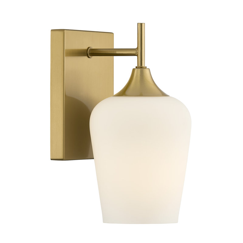 Applique murale articulée 1 lumière Breena, Laiton chaleureux, White