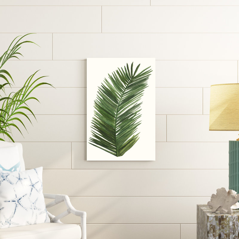 «Tropical Breeze Leaves V», peinture sur toile, H 30 po x l 20 po