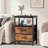 Carlisa Nightstand with Charging Station and Fabric Drawers, Bedside Table with USB Ports and Outlets, End Table with Open Shelf-1896140758-1911725108