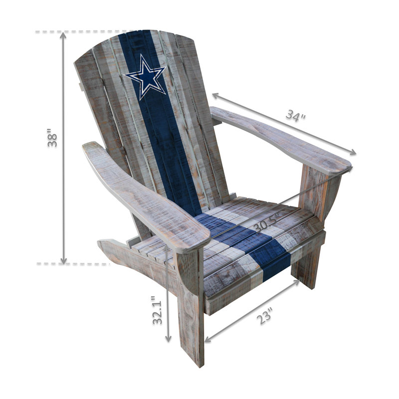 Wood Outdoor Adirondack Chair, Dallas Cowboys