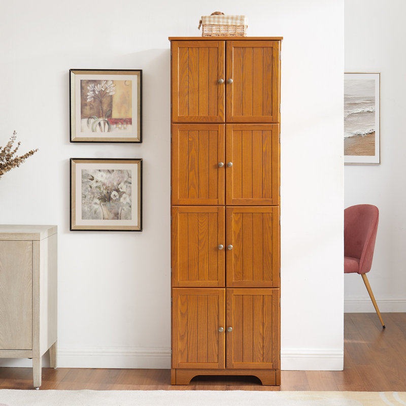 Armoire 8 portes avec 4 tablettes - Solution de rangement élégante pour votre maison