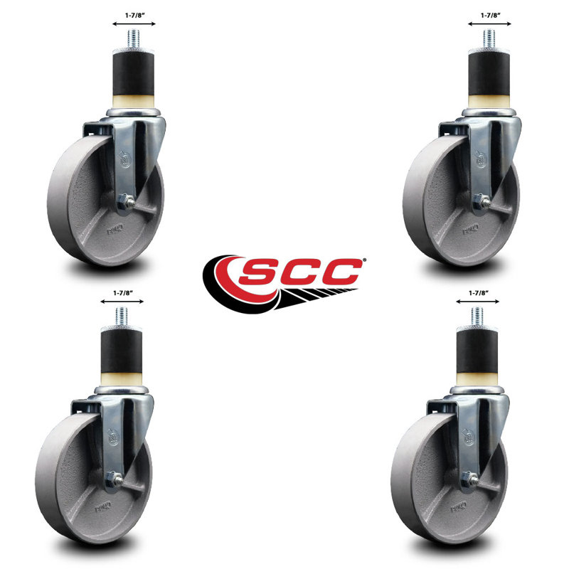 Ensemble de roulettes semi-pivotantes à roulettes semi-pivotantes 1-7 / 8 pouces SCC