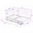 Twin 2 Drawers Upholstered Daybed with Charging Station and Lights-1173395510