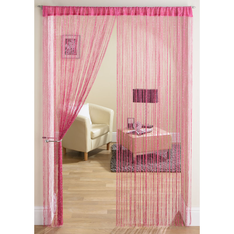 Pam Sheer Curtain Single Panel, Cerise