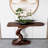 Retro simple brown console table.-1354327725