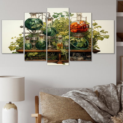 Laboratories Scientific Inquiry An II - Architecture Canvas Wall Art - 5 Panels