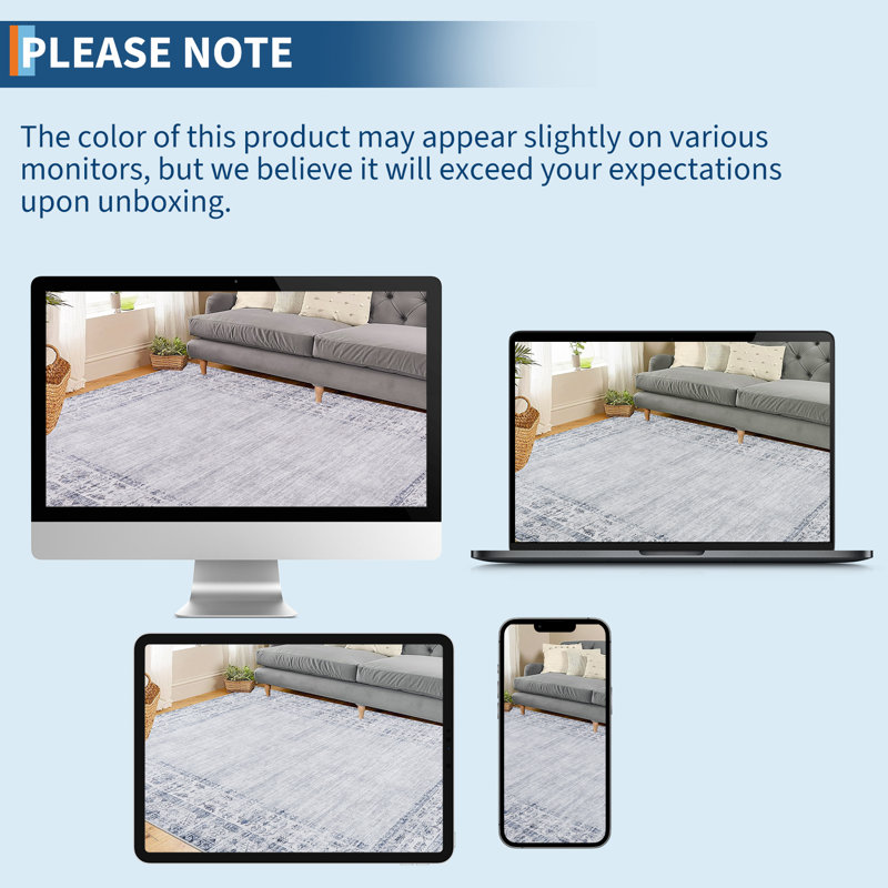Geometric Area Rug Washable Non Slip Bedroom Rug Modern Rugs for Living Room Non Shedding Stain Resistant Carpet for Dining Room Office Classroom