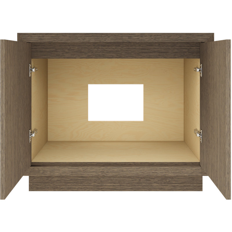 Avalon Single Bath Vanity, Smoked Modern, 42", Satin Gold