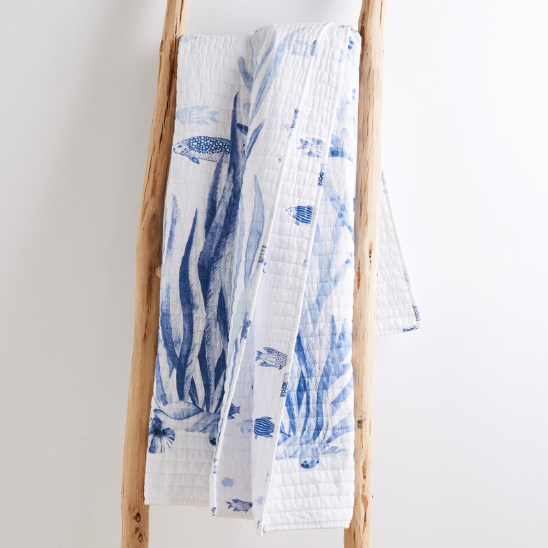 Indigo Tide Quilted Throw