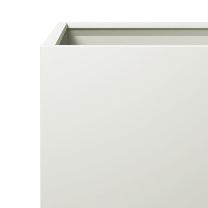 Alhasan Metal Elevated Planter, 30cm H x 30cm W x 30cm D, White