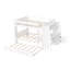 Lit superposé double pleine grandeur avec bureau et bibliothèque, lit gigogne-1800930774