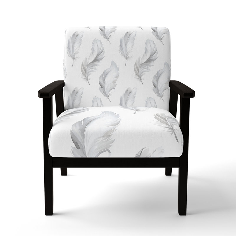 Chaise rembourrée French Country, Accoudoirs carrés noirs