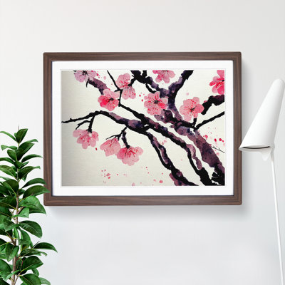 Cherry Blossom Flower Watercolour Vol.1 1 Piece Single Picture Frame Painting