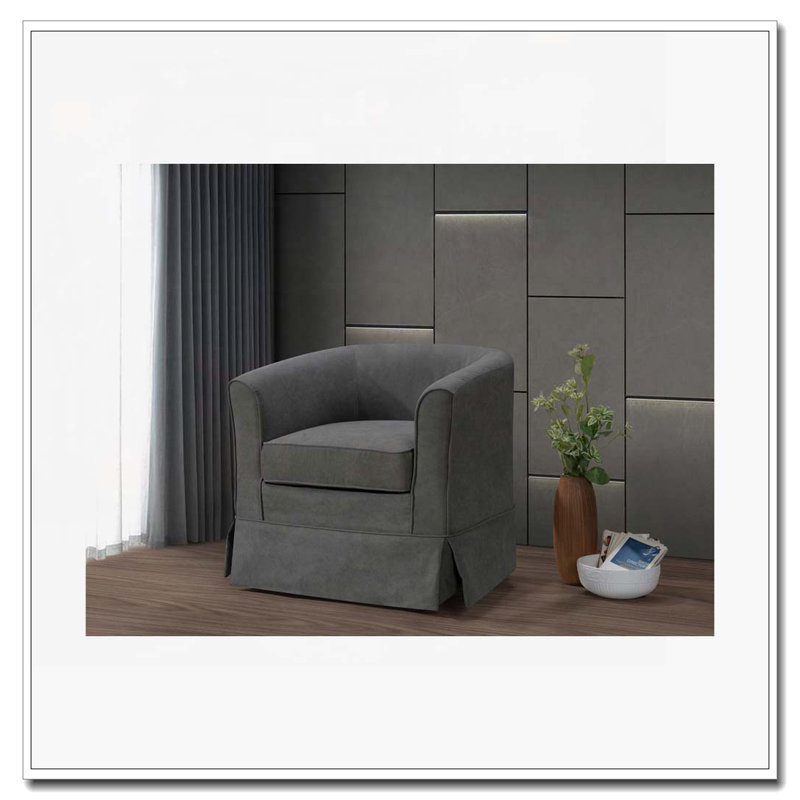 Fauteuil demi-tonneau pivotant de 28 po Tucker, Gris