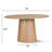 Kolton 60" Solid Wood Round Desktop Pedestal Kitchen Dining Table-97817446