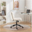 Fauteuil de bureau / de coiffeuse / siège large / pivotant réglable Bizerte, blanc-1948127160