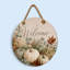 Décoration de porte ronde intérieure/extérieure « Bienvenue à l'automne » avec citrouille et hortensias