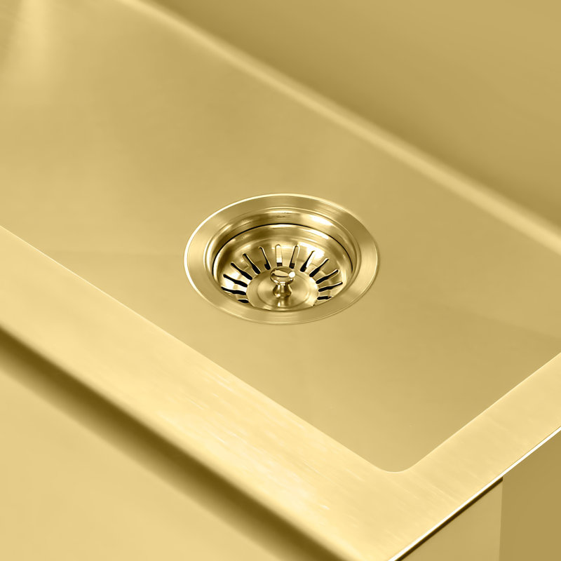 Crépine à panier 3-1 / 2 "pour évier de cuisine Whitehaus, Laiton