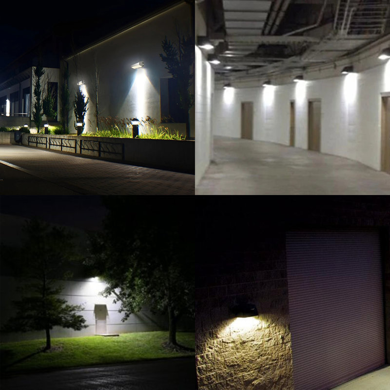 Ensemble de luminaires muraux à DEL à découpage complet avec photocellule 45W / 60W / 75W et ampoules à lumière du jour réglable CCT 3000K / 4000K / 5000K 120-277V