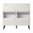 Barn Door 4 Flip Black Handles Glued Particleboard Embossed Natural Legs Shoe Cabinet 41.7In-1660010319