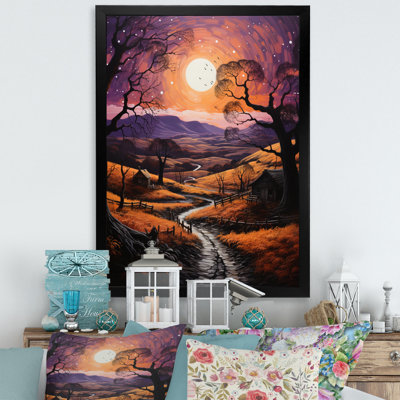 «Lokapala Countryside Crimson Dusk Landscape II», reproduction