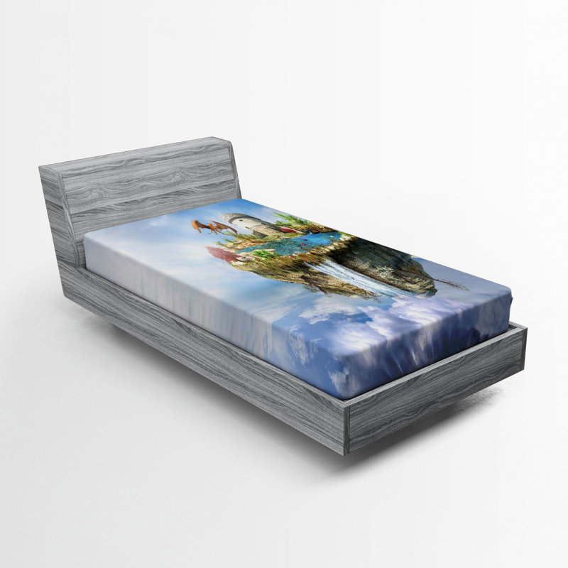 Fantasy Microfiber Fitted Sheet, Twin Fitted Sheet
