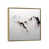 Toile avec cadre flottant or