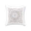 Housse de lit de jour - Ensemble de 6 pièces blanc à bord festonné réversible, pour une soirée de rêve, taille simple, comprend une housse, des taies d'oreiller et un oreiller rembourré en coton confortable et décoratif.