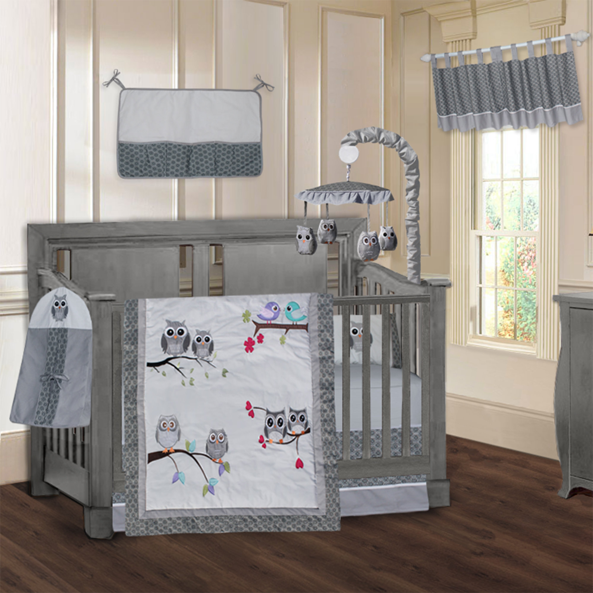 Zoomie Kids Mangrum Zoomie Kids Owl 9 Piece Crib Bedding Set & Reviews