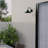 1-Light Outdoor Cone Wall Lantern Barn Light in Black with White Interior-100662194