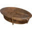 Table basse 48 po avec tablette de rangement ovale Natural Revive en bois rustique et style maison de campagne