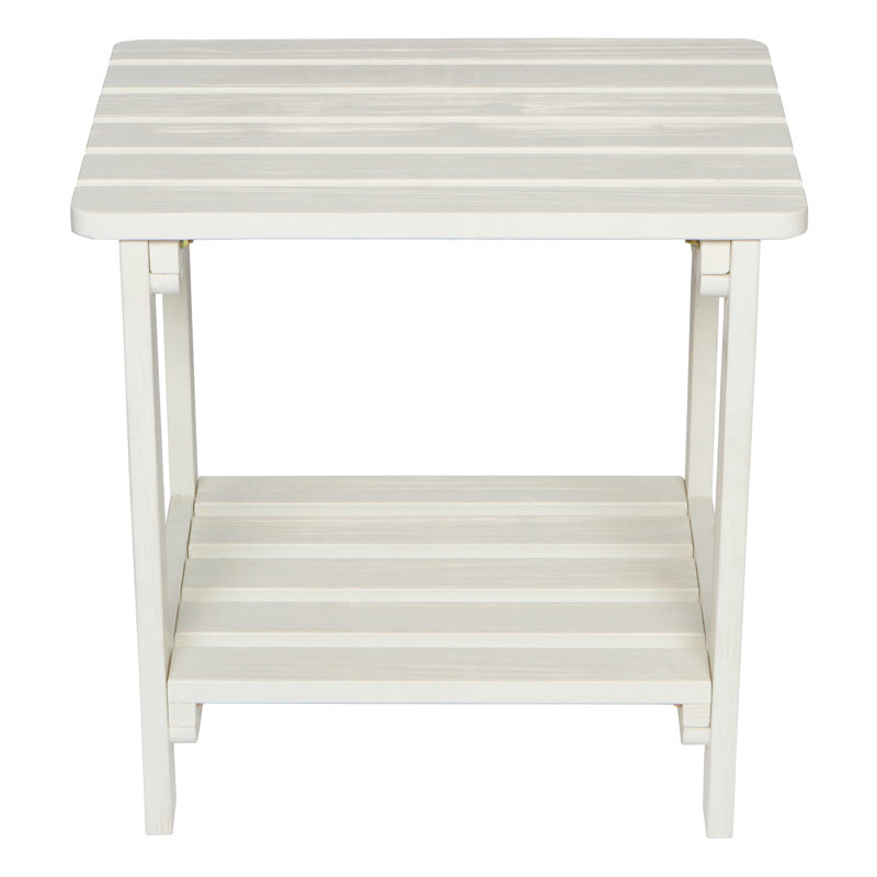 Casner Rectangular Cedar Outdoor Side Table , 14'' in. W 20'' in. D, Eggshell White